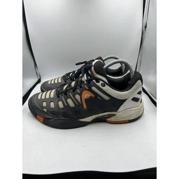 Head Speed Pro II Men's‎ Shoes Size 8 Lite Indoor Tennis Black/White/Orange
