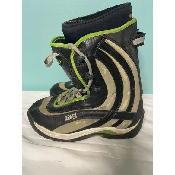 Heelside Brand Snowboard Boots‎ Men's Size 10.5 Black Green