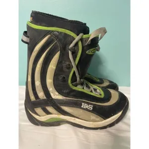 Heelside Brand Snowboard Boots‎ Men's Size 10.5 Black Green