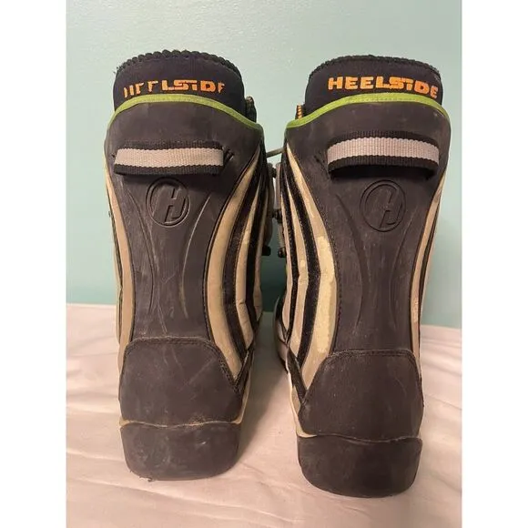 Heelside Brand Snowboard Boots‎ Men's Size 10.5 Black Green