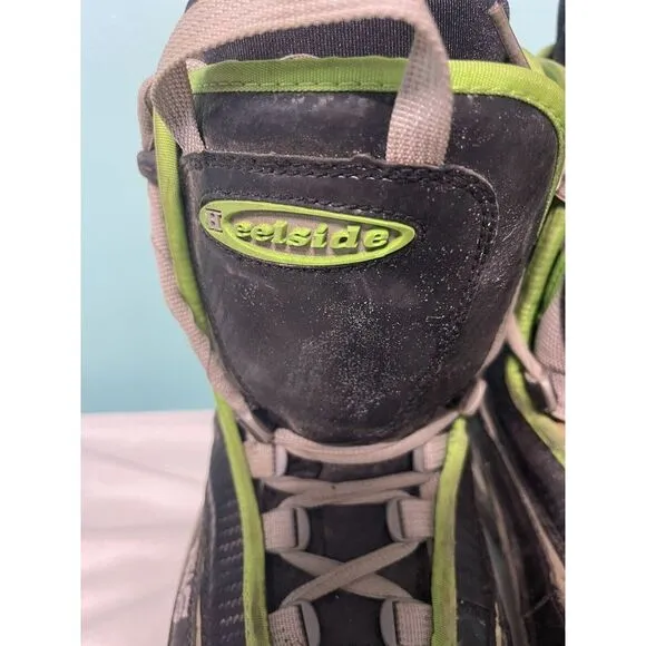Heelside Brand Snowboard Boots‎ Men's Size 10.5 Black Green