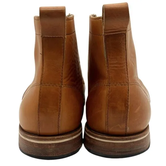 Helm Boots Men Size 13D Muller in Teak Lace Up Texan Made In USA