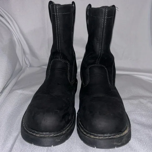 HERMAN SURVIVORS - EUC - Black Theo Pull-On Steel Toe Work Boots -men’s 7