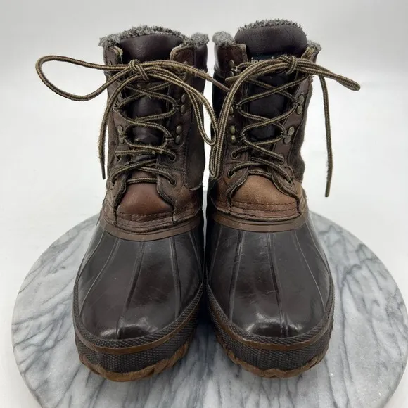 HH Brown Duck Boots Mens 7 Brown Insulated Waterproof Thinsulate Steel Shank
