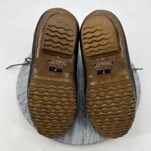 HH Brown Duck Boots Mens 7 Brown Insulated Waterproof Thinsulate Steel Shank