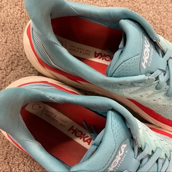 HOKA Clifton 8 Aquarelle Eggshell Blue