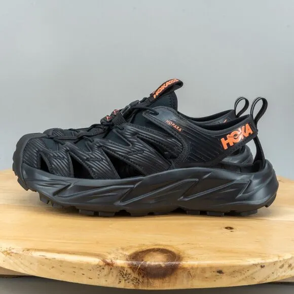 Hoka Hopara Women's Size 8.5 Sandal Black Comfort Mountain Hiking Trail Sport