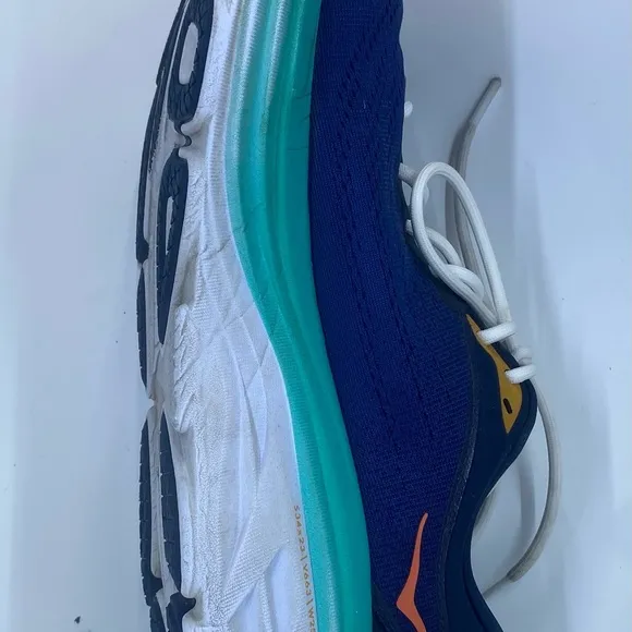 HOKA One One Bondi 8 Running Shoes Navy Teal Orange Women’s Size 9.5
