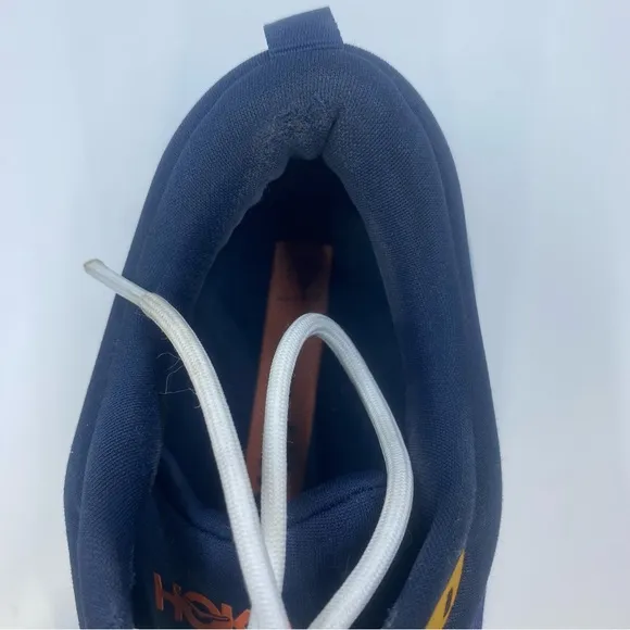 HOKA One One Bondi 8 Running Shoes Navy Teal Orange Women’s Size 9.5