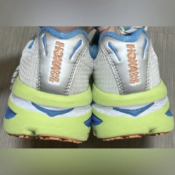 Hoka One One Bondi B running shoes Blue Logo mixed with Spring colors size 9.5