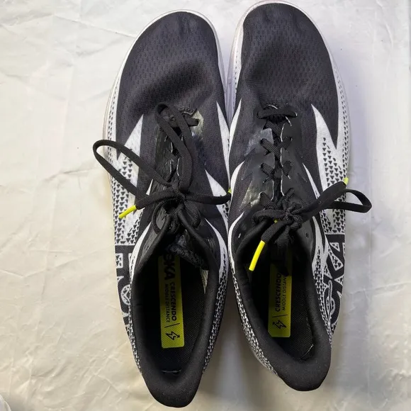 Hoka One One Crescendo MD Track Spike Shoes Middle Distance Black White 13.5