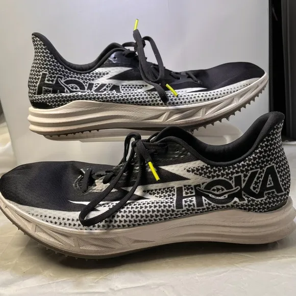 Hoka One One Crescendo MD Track Spike Shoes Middle Distance Black White 13.5