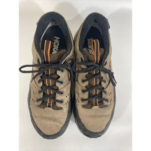 Hoka One One Event Tor Summit WP Brown Size 8.5 Brown Orange Hiking Trail Shoe