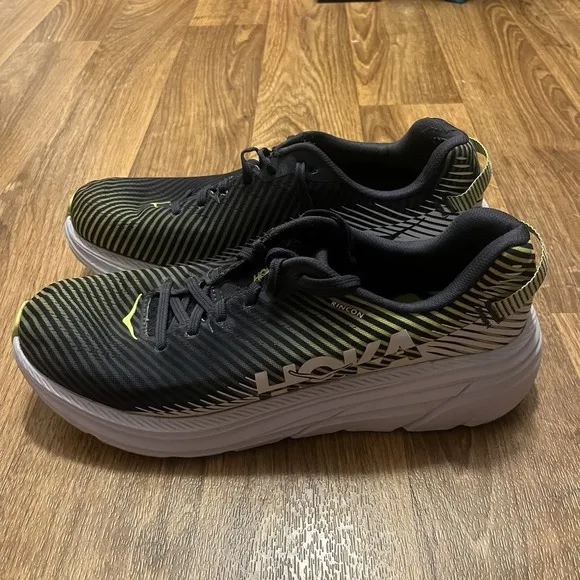 Hoka One One M Rincon 2 Running Shoes Men 11.5 Green White Navy Blue 1110514