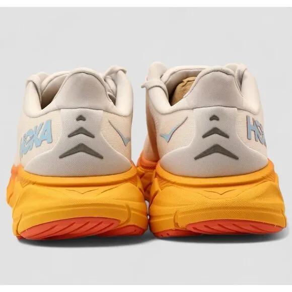 Hoka One One Women's Arahi 6 White Orange Athletic Shoes - Size 9.5 D