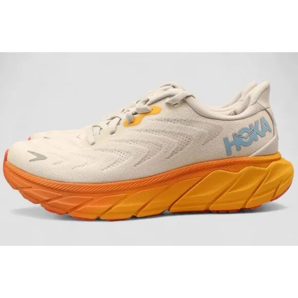 Hoka One One Women's Arahi 6 White Orange Athletic Shoes - Size 9.5 D