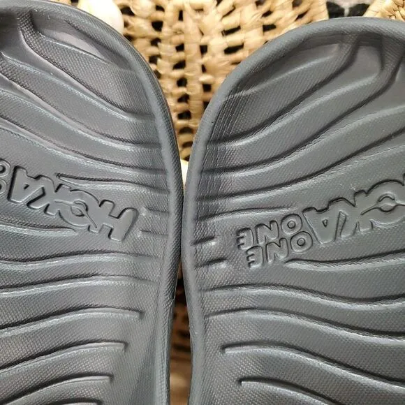 Hoka Ora Men's 11 Recovery Slide Black Slip On Sandals Athletic Comfort Outdoor