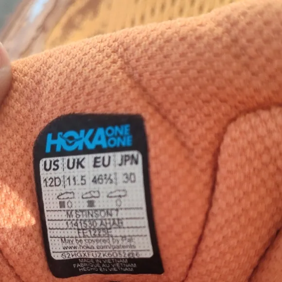 Hoka Orange and Gray Athletic Shoes for Running