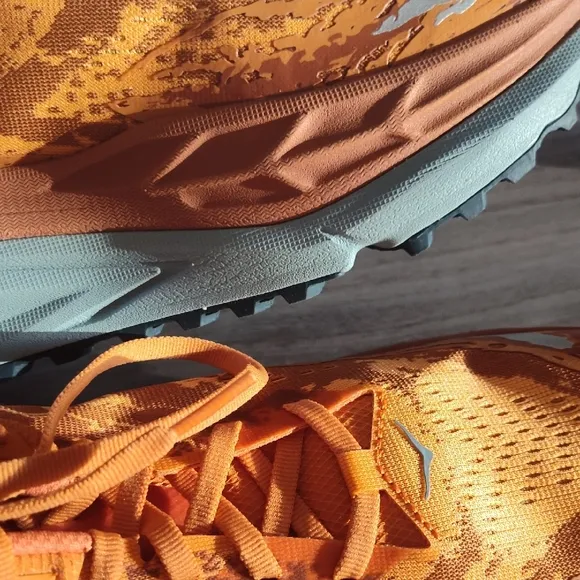 Hoka Orange and Gray Athletic Shoes for Running