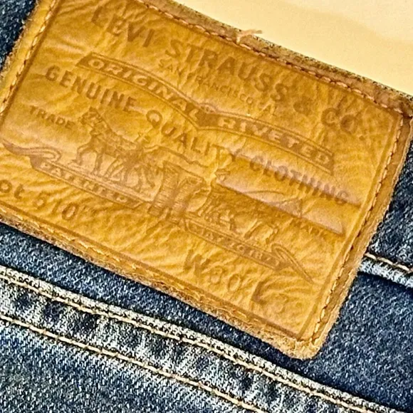 🌟HP🌟Levi’s Premium 510 Skinny Medium Blue Denim Jeans 30 x 32 Sustainably Made