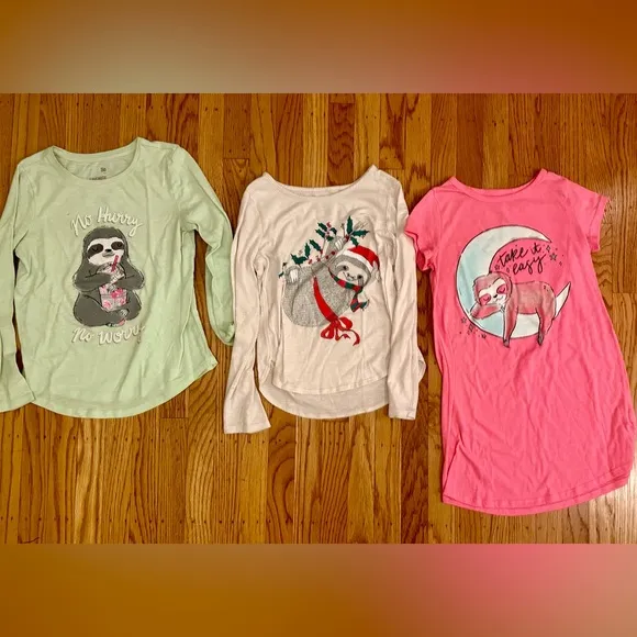 HUGE Lot of Girls Pajamas Carters Vaenait Sloths Hearts Unicorns Tie Dye 8/10/12