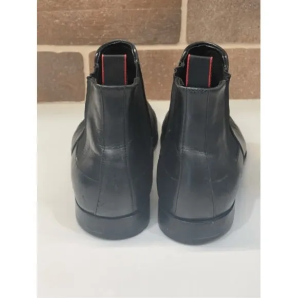 Hugo‎ Boss Chelsea Boots Men Size 7 Black Leather