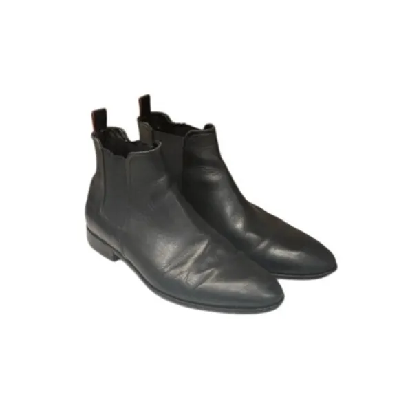 Hugo‎ Boss Chelsea Boots Men Size 7 Black Leather