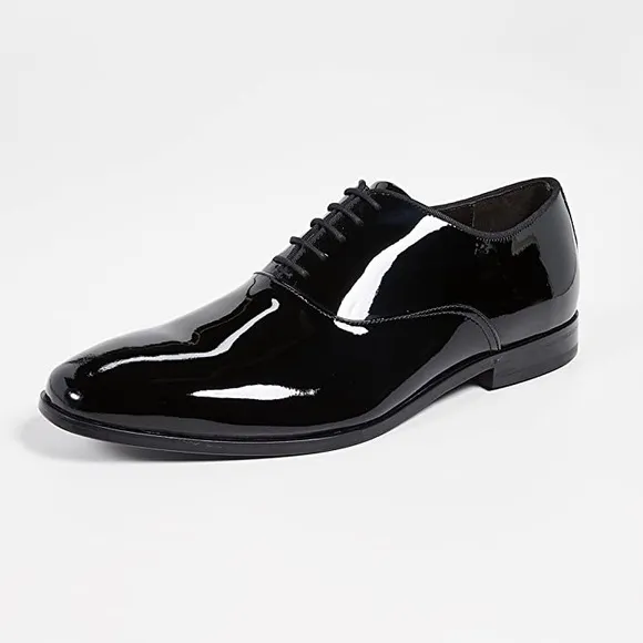 Hugo Boss Highline patent Oxford lace up men’s shoes size 7.5