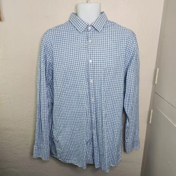 Hugo Boss Sharp Fit Long Sleeve Button Down Shirt Men Size 17