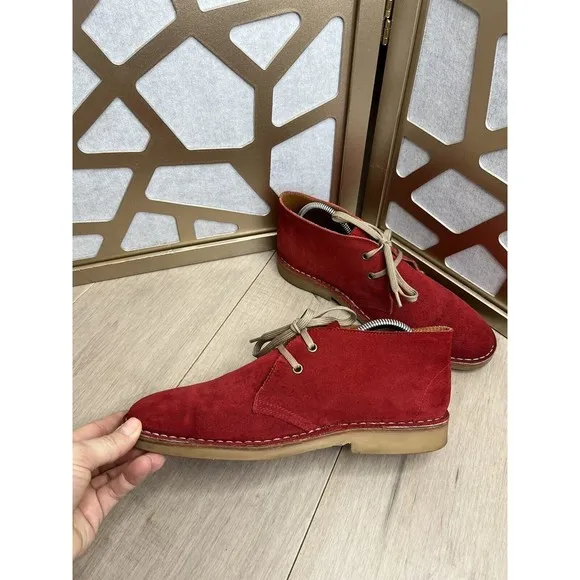 Hunter Twickenham suede leather shoes Men 8 Women 9.5 Eu 41 Ankle chukka Boots