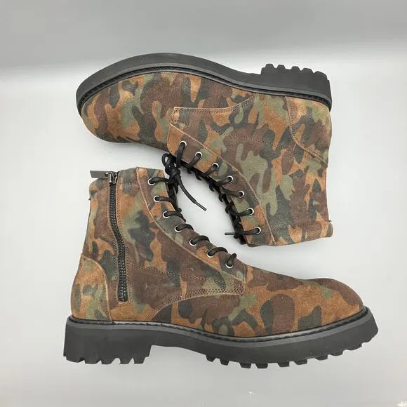 Inc International Concepts Wilder 42101 Leather Upper Camo Boots Mens 13M