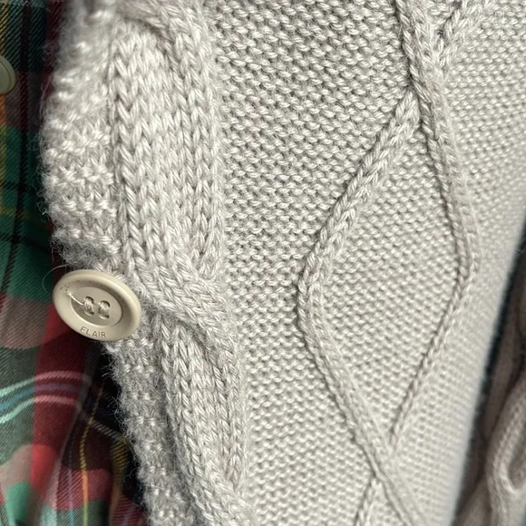 Italian pure baby alpaca long Cable Knit Cardigan NWT
