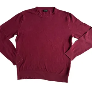 J CREW BURGUNDY LONG SLEEVE CASHMERE BLEND CREWNECK SWEATER SIZE MEDIUM