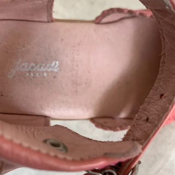 Jacadi Paris Girl Pink Ankle Strap Leather Sandals