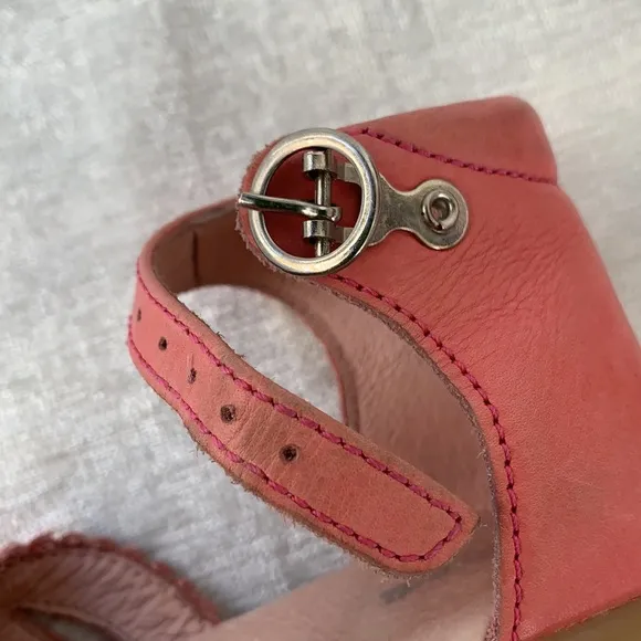 Jacadi Paris Girl Pink Ankle Strap Leather Sandals