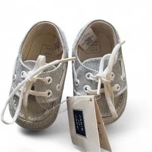 Janie and Jack Sailor Lace Up Striped Shoes Baby Size 2 Nautical