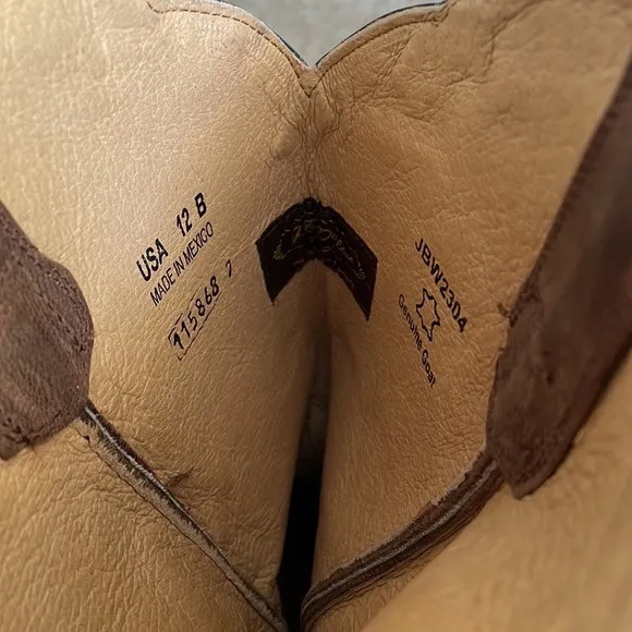 J.B. Dillon Genuine Goat Cowboy Boots Size 12B JBW2304