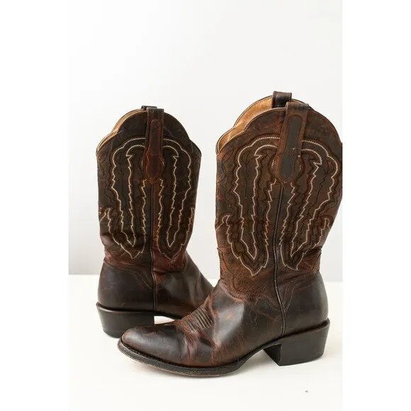 JB Dillon Goat Leather Western Brown Boots JBM3205 Men’s 8.5 D Cowboy Handmade