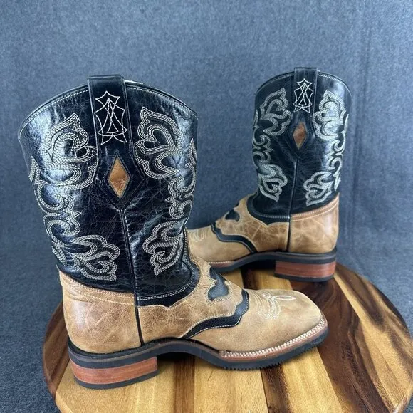 JB Dillon Reserve JBR2002 Brown Leather Western Cowboy Boots Men Size 6D