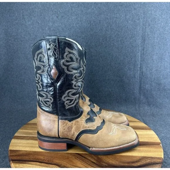 JB Dillon Reserve JBR2002 Brown Leather Western Cowboy Boots Men Size 6D