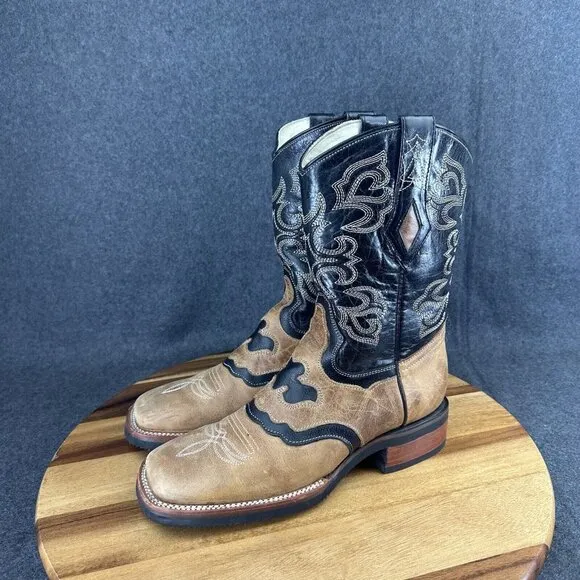 JB Dillon Reserve JBR2002 Brown Leather Western Cowboy Boots Men Size 6D