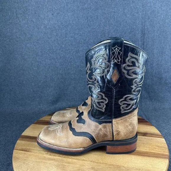 JB Dillon Reserve JBR2002 Brown Leather Western Cowboy Boots Men Size 6D
