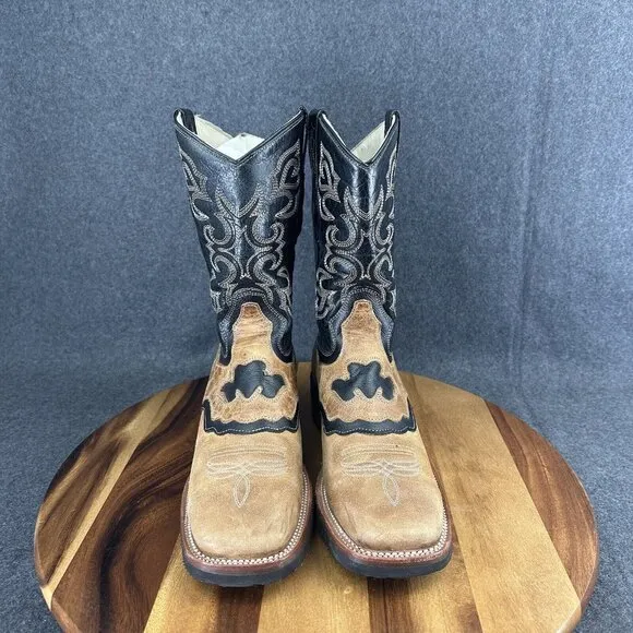 JB Dillon Reserve JBR2002 Brown Leather Western Cowboy Boots Men Size 6D