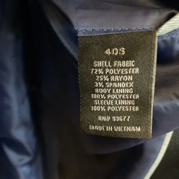 JF J. Ferrar Blue Baroque Printed Evening Jacket Blazer Mens 40S Slim Fit