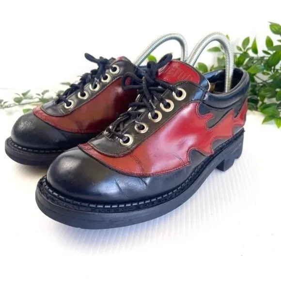 JOHN FLUEVOG 7TH HEAVEN FLAME FLAMING DERBY LACE-UP