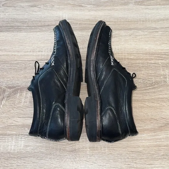 John Fluevog Angels High Point Black Moccasin Stitched Chukka‎ Shoes Size 10