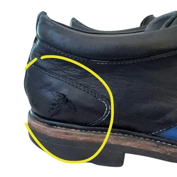 John Fluevog Angels High Point Black Moccasin Stitched Chukka‎ Shoes Size 10
