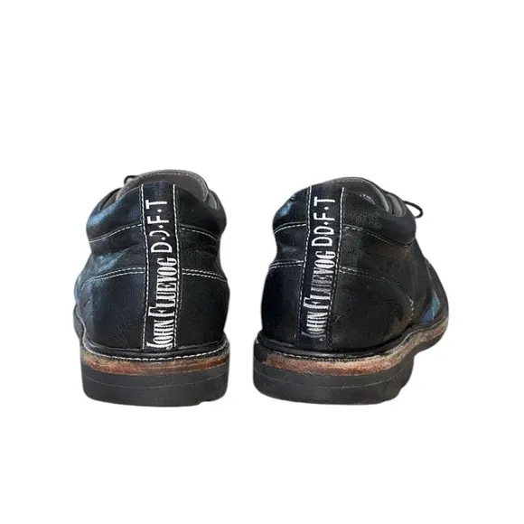 John Fluevog Angels High Point Black Moccasin Stitched Chukka‎ Shoes Size 10