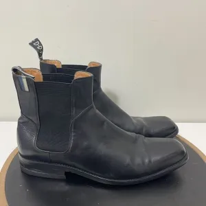 John Fluevog Boots Men 10.5 Black Gratitude Leather Ankle Chelsea