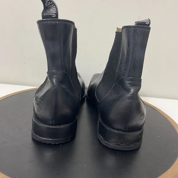 John Fluevog Boots Men 10.5 Black Gratitude Leather Ankle Chelsea